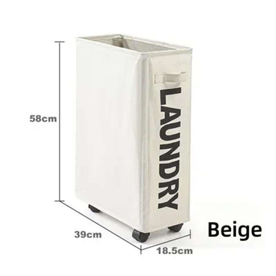 Foldable Laundry Basket Dirty Clothes Basket Clothes Organizer Yoga Storage Basket Home Assortment Box with Wheel Laundry Basket