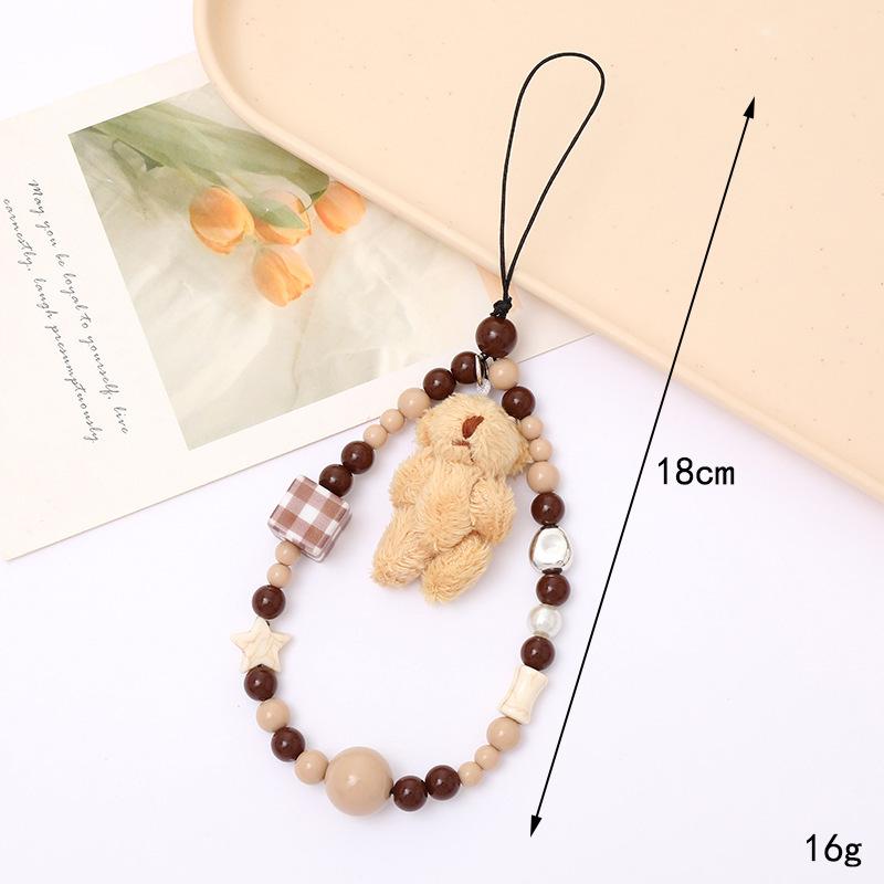 Elegantní perlový mašličkový korálkový řetízek na telefon a všestranná šňůrka pro ženy