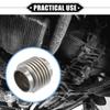 A ABSOPRO Car Exhaust Flexible Pipe 45x63.5mm Exhaust Flex Connector Pipe Bellows Universal for Car Durable Stainless Steel Silver Tone