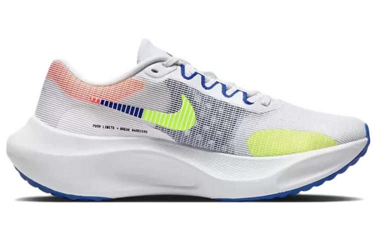 Nike Chaussures de course Zoom Fly 5 Homme Basse Blanche/Jaune/Bleu/Rose DX1599-100