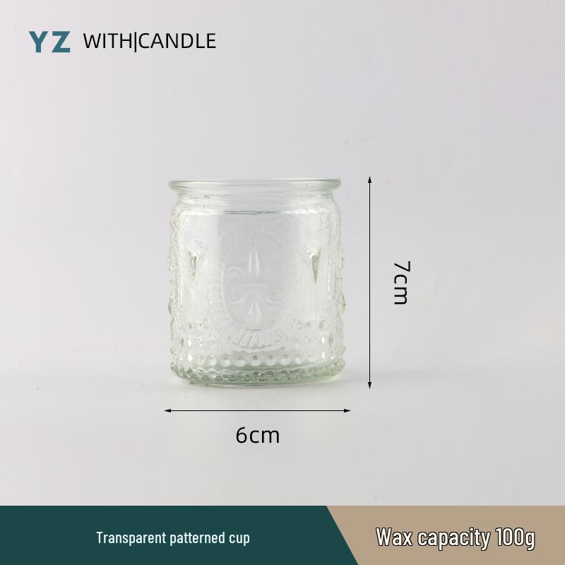 Handmade Frosted Glass Scented Candle Cup - Creative DIY Wax Container