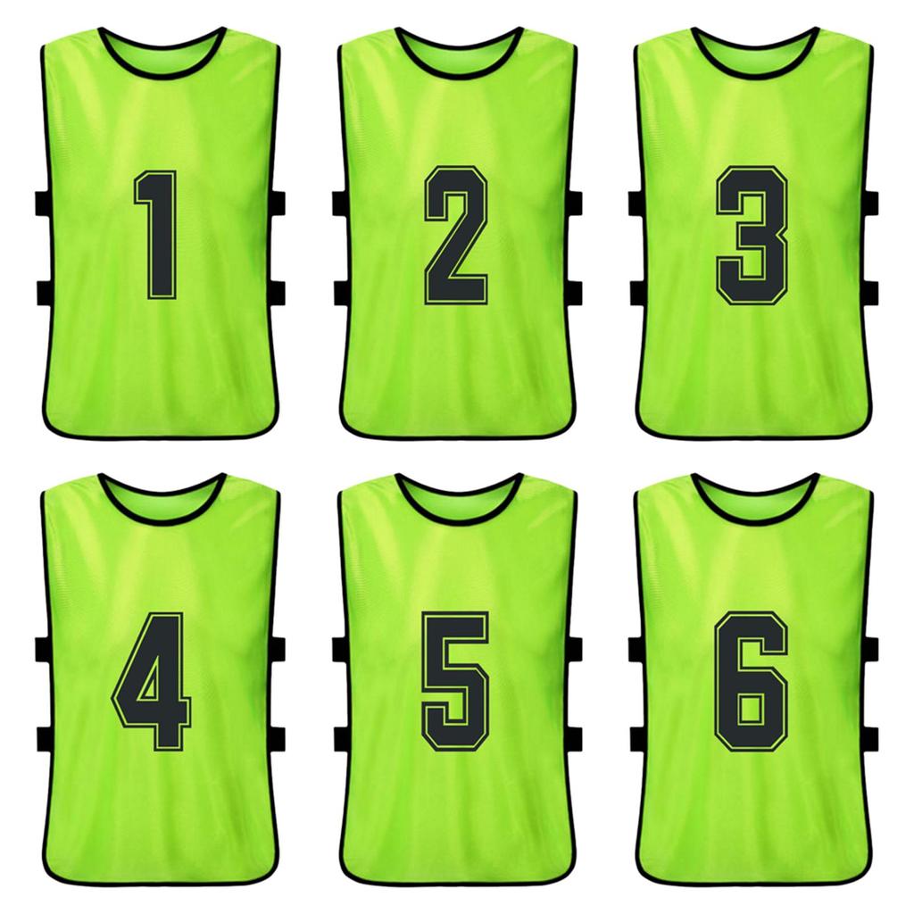 12 PCS Adults Soccer Pinnies Quick Drying Football Team Jerseys Sports Scrimmage Soccer Team