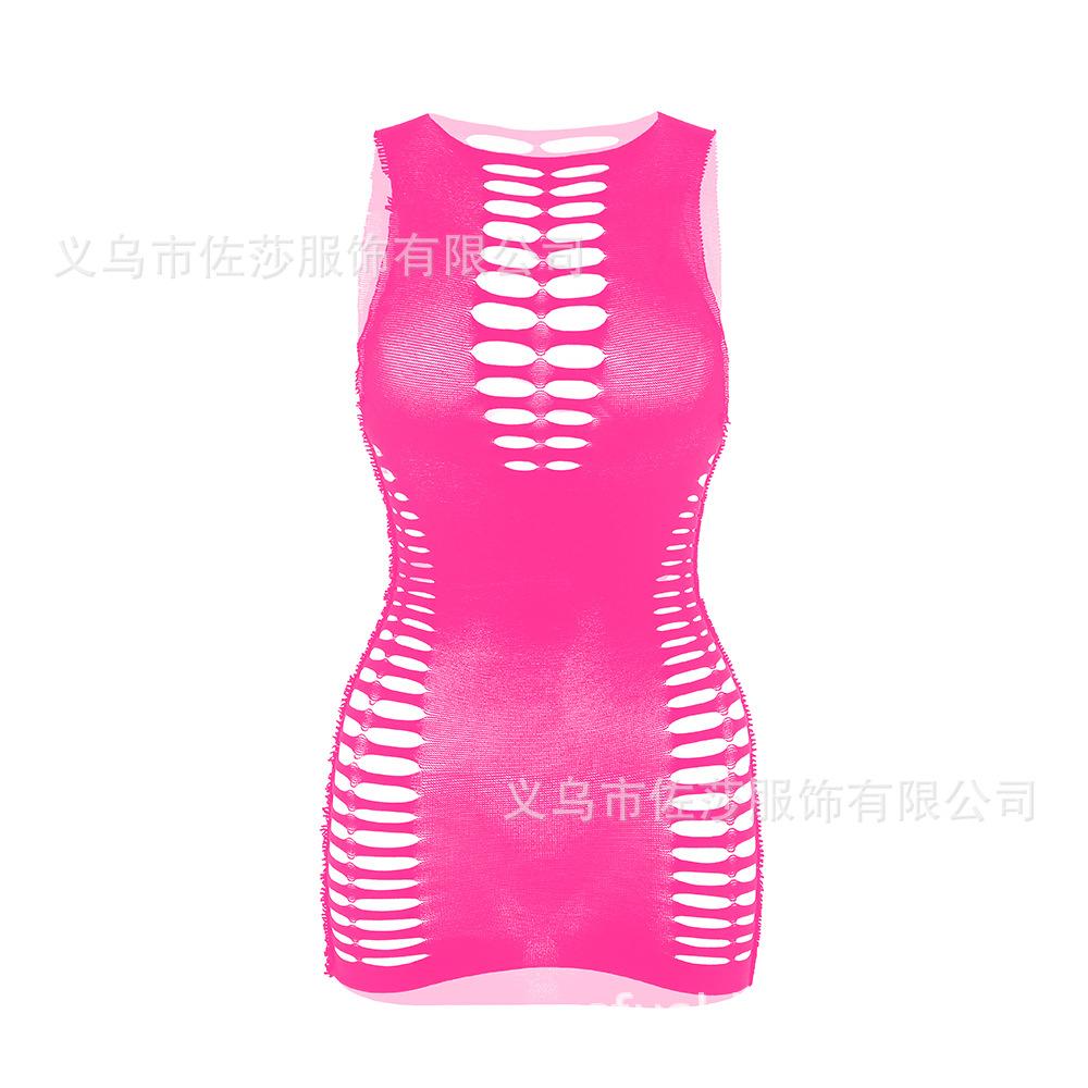 Sex Underwear Stockings Mesh Coat Hip Skirt Hollow Onesie