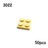 50PCS MOC Assemble Particles 3022 Thin Plate 2x2 Dots Building Blocks 2*2 Figures Bricks DIY Educational Creative Toy for Kids