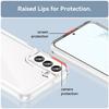 For Samsung Galaxy S22 5G Clear Case Fingerprint-free Acrylic+TPU Phone Cover (Big Rear Lens Hole)