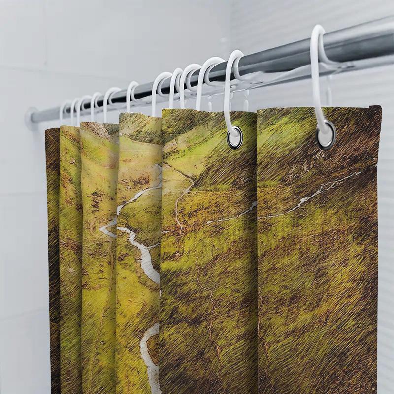 Bathroom Shower Curtain Floral Vintage Nature Botanical Farmhouse Decor Rustic Washable Waterproof Home Textile