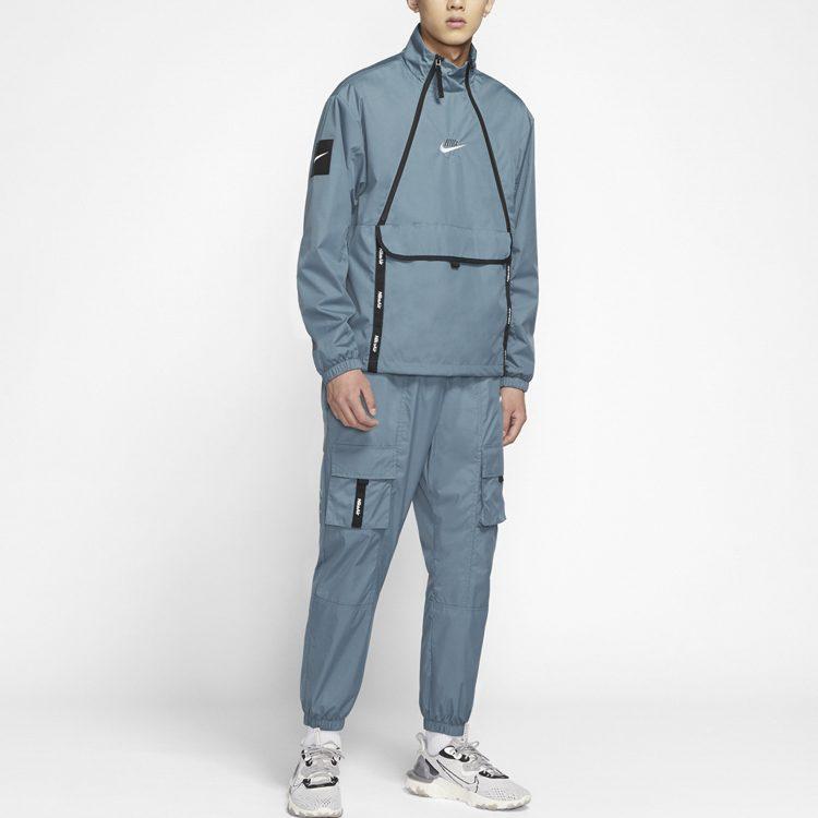 Nike Jackets Men's Ozone Blue Stand Collar Moderate Other CU4119-031