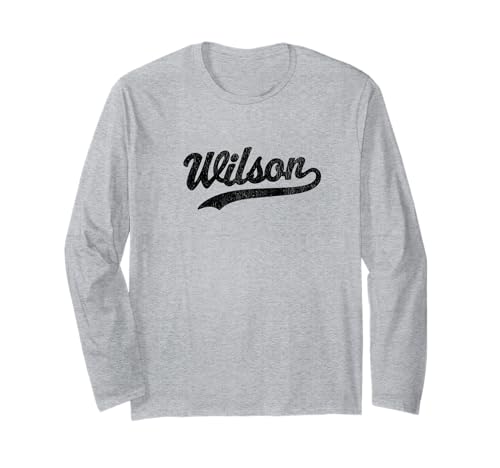 

Wilson North Carolina NC Vintage Sports Graphic Long Sleeve T-Shirt