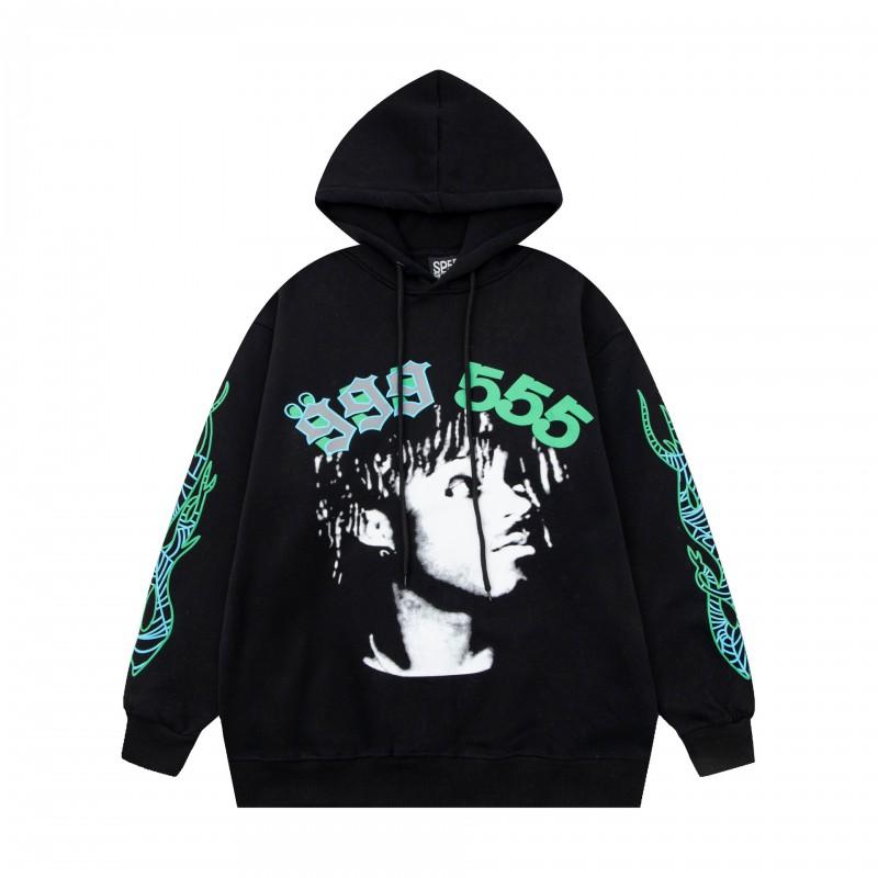 Sp5der Star Spider Foamed Letter Print Fleece Lined Hoodie Pants Set Teens Casual Streetwear Outfit