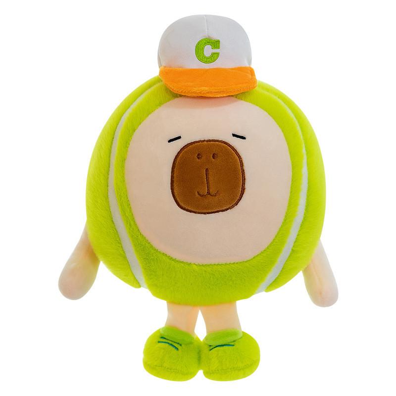 Dress Capybara Tennis Up Cartoon Plush Doll Kids Birthday Gift Decoration Home
