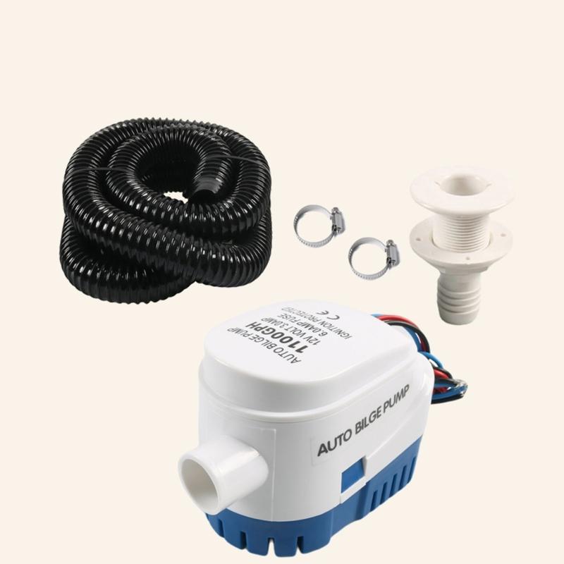 Submersible Motorized Pump High Capacity 1100GPH Bilge Pump 12V Water Pump Durable Suitable for Houseboats & Seaplanes