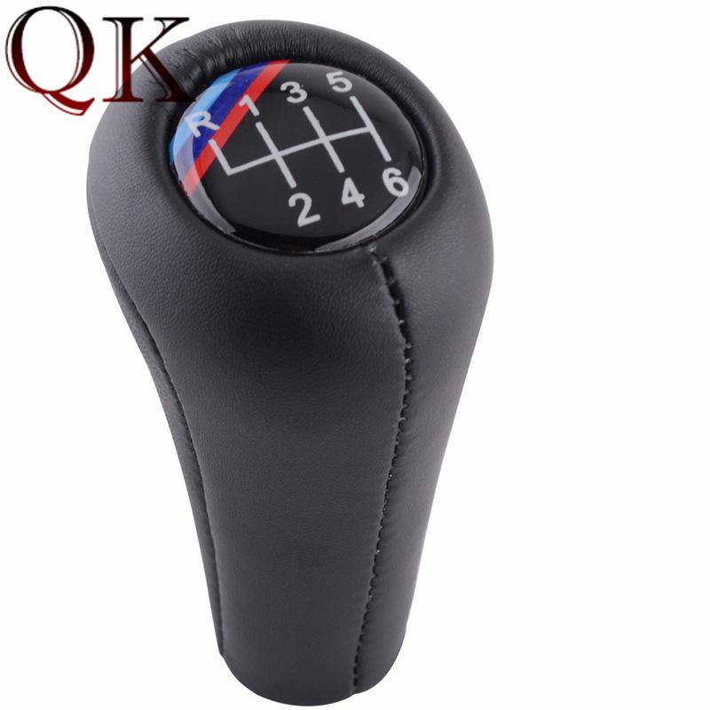 BMW Leather Gear Shift Knob with Logo - Wear-Resistant