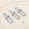 MUQZI Sports Accessory 100Pcs Stainless Steel Snap Hooks Fishing Barrel Swivel Safety Lure Connector
