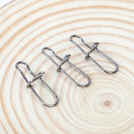 MUQZI Sports Accessory 100Pcs Stainless Steel Snap Hooks Fishing Barrel Swivel Safety Lure Connector