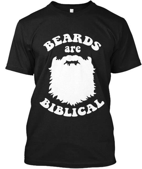 

Beards Are Biblical Black TTshirt Made in the USA Size S to 5XL S