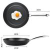 Fijinhom 28cm Poêle Induction Compatible Maximum avec Tous les Feux Plat Haute Température Lave-Vaisselle Facile à et Sans Substances Nocives Poêle, Compatible, Antiadhésif,