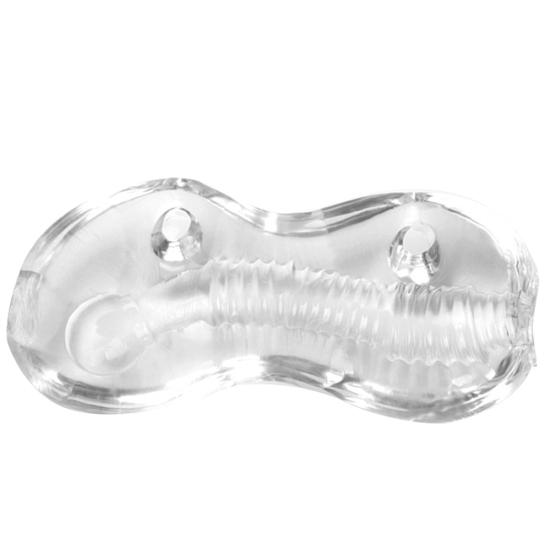 Giocattolo del sesso per l'allenatore del pene degli uomini della tazza dell'aereo del masturbatore del silicone molle trasparente