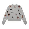 Trendy Brand 2025 Autumn/Winter American Retro Petite Cartoon Cardigan Sweater Jacket