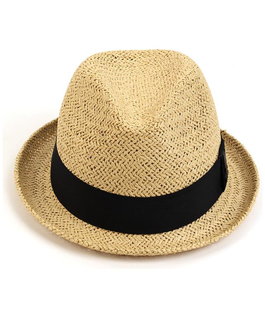 Yunibeosyeolkemiseuteuli Punk Short Beige Summer Fedora Summer Hat