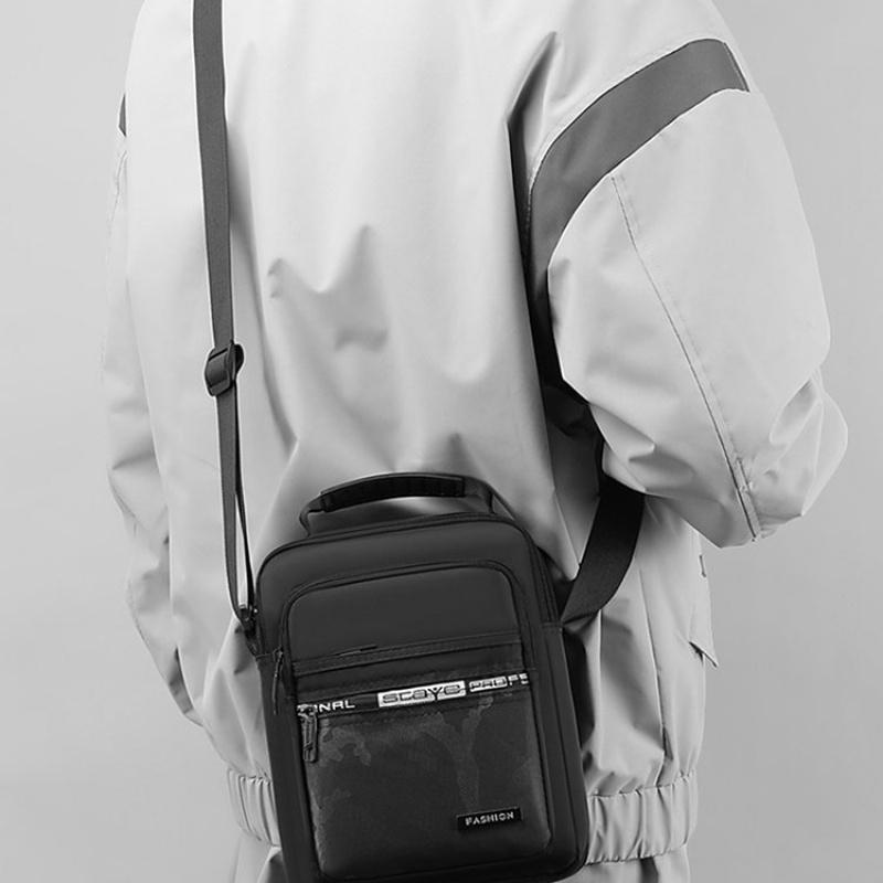 Мужская нагрудная сумка через плечо — фото 7