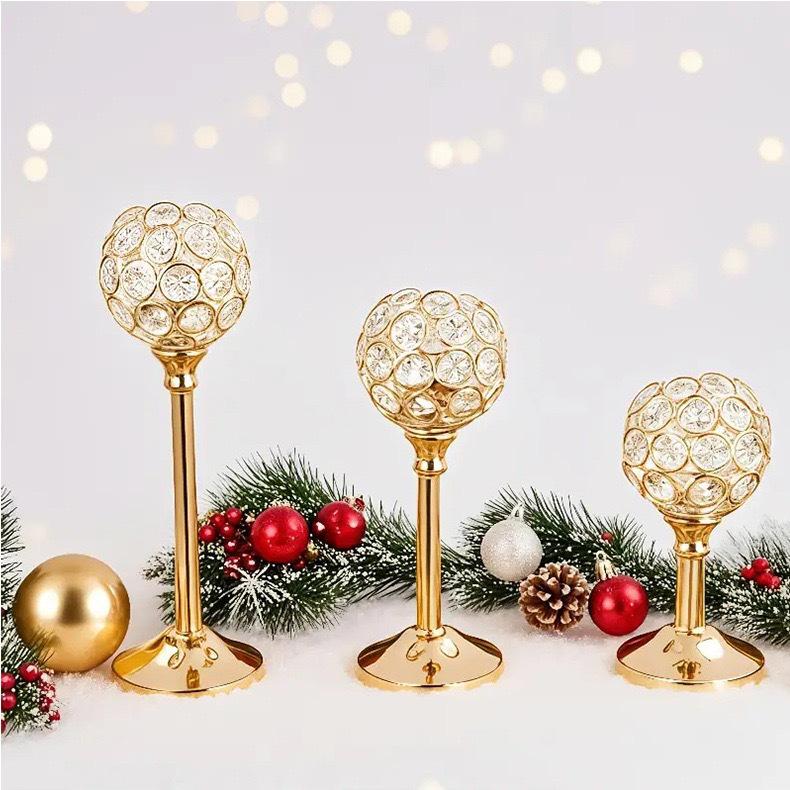 Creative Crystal Ball Candlestick Ornament - Party Wedding Candlelight Dinner Decorations