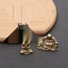 Portable Feng Shui Buddha Bronze Ornament Keychain for Living Room Decor