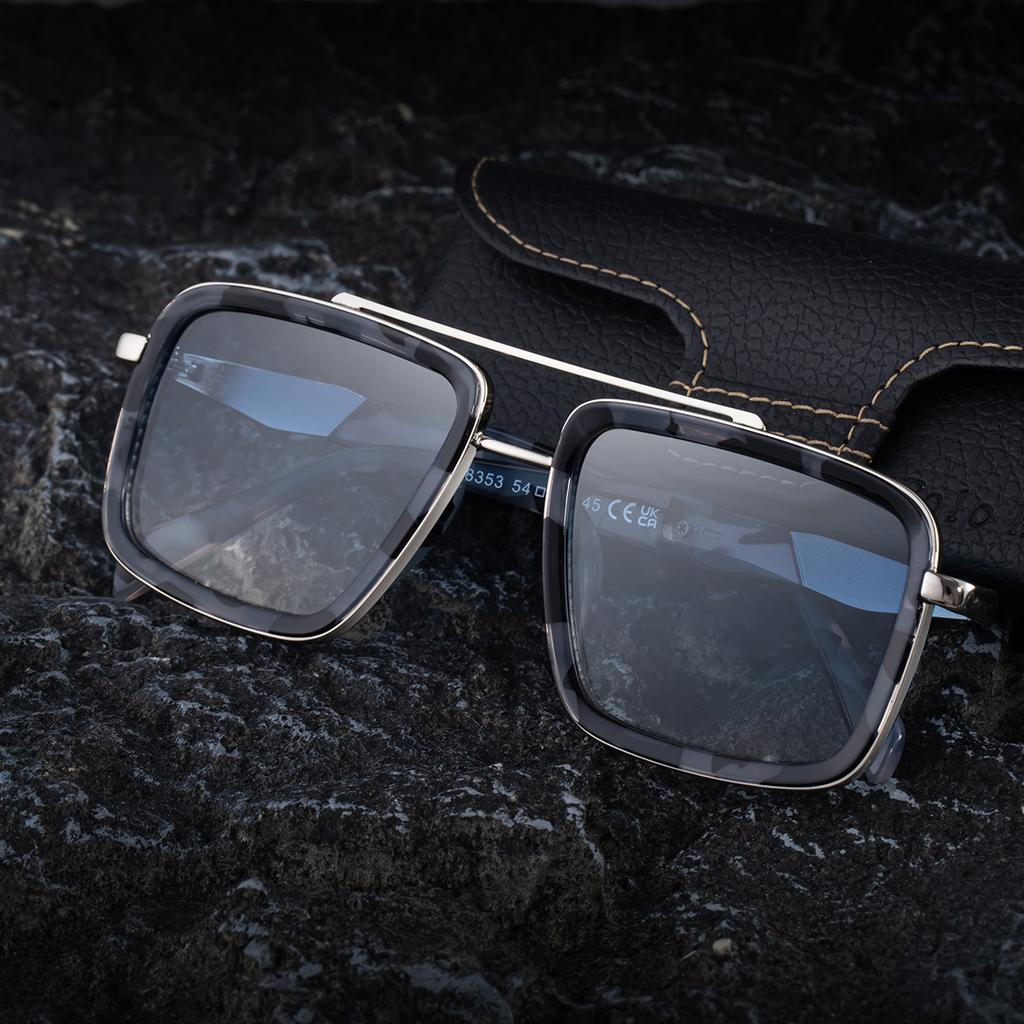 JYL TS Men's Retro Double-Bridge Polarized - Unique Square Sun Shades ZS-98353P
