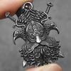 Vintage Retro Viking Warrior Raven Bird Pendant Necklace Chain Unisex Men Women Fashion Gothic Amulet Talisman Jewelry Party Gift