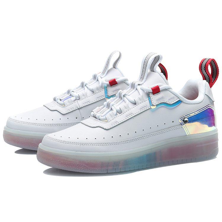 Li Ning CF Slip Resistant Abrasion Resistant Low top Skateboard Shoes Women's Red White AGCP232-2