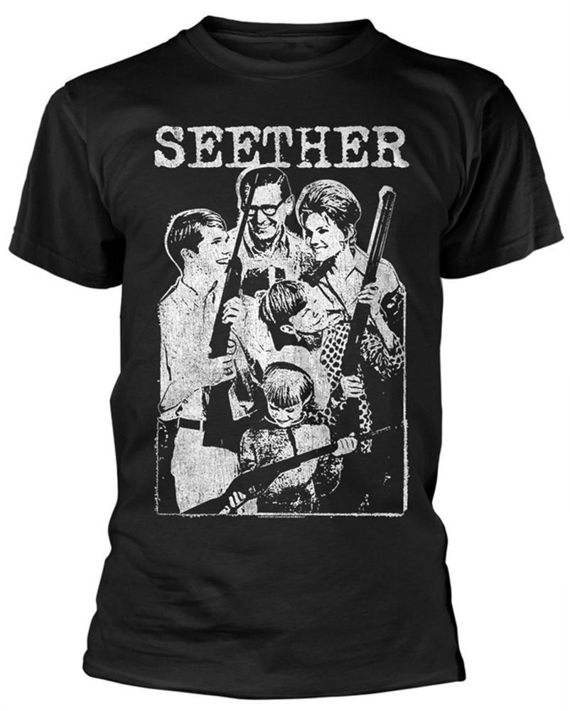Seether  Happy Family  T-shirt  Black Unisex S-5XL YA1206 Unisex T-Shirt L