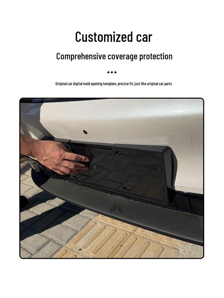 2026 Qiyuan A06 Full-Coverage Green License Plate Frame for New Energy Vehicles.