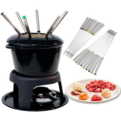 6 ks Nerezová Čokoládová Vidlička Sýr Hrnec Horké Vidličky Koláč Ovocný Dezert Vidlička Sada Fondue BBQ Masový špíz Kuchyňské doplňky