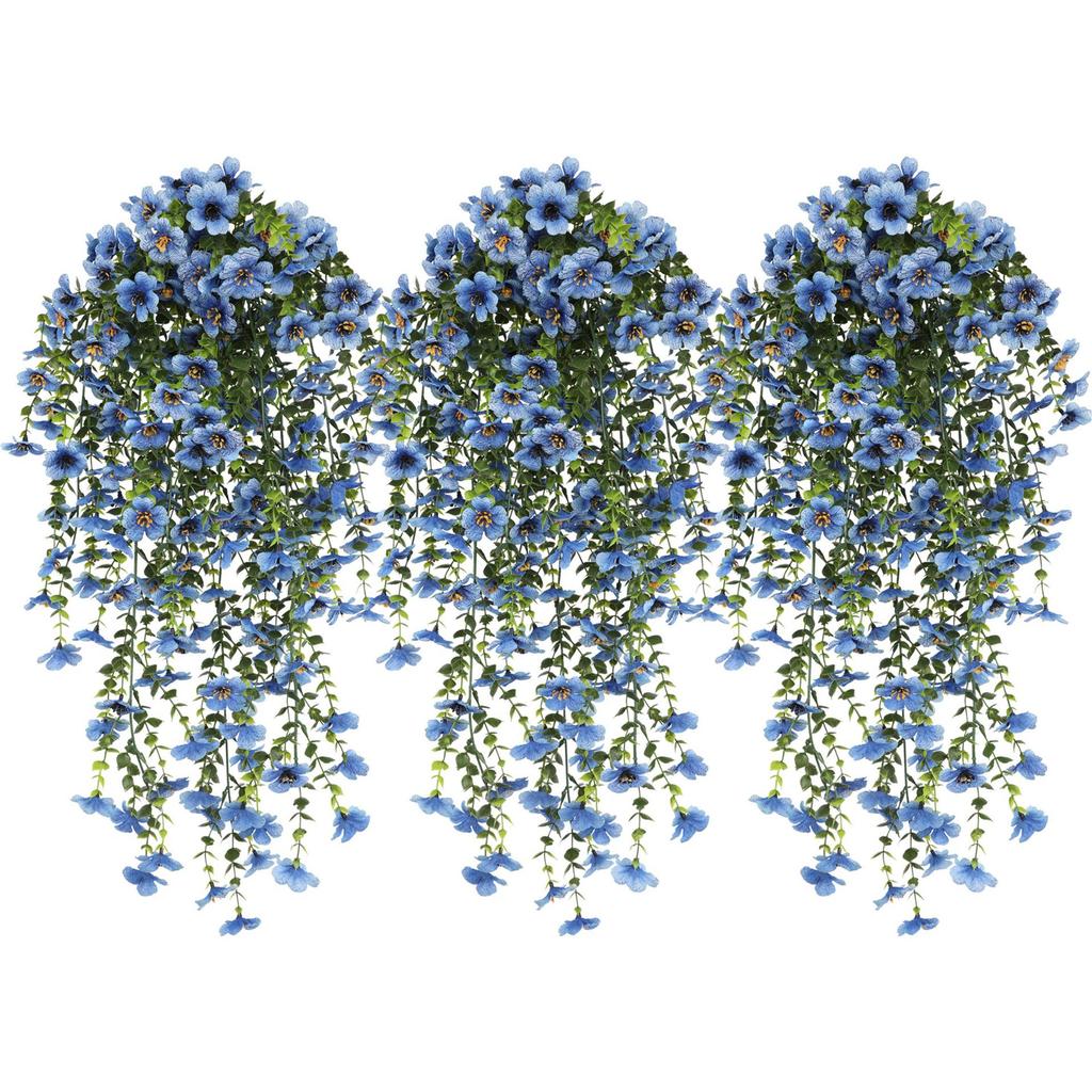 Simulation flower violet flower vine, hanging simulation flower vine, wedding outdoor wall hanging fake flower decoration