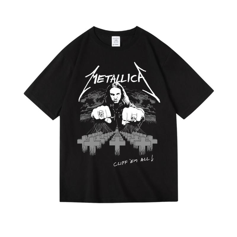 Sommer Europäisches und Amerikanisches Rock- und Metal-Band T-Shirt Tops Locker Herren Übergröße Baumwoll T-Shirt Vintage Unisex T-Shirt Kleidung