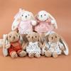 Clothed Bunny Stuffed Animal Rabbit Long Ear Rabbit Plushie Bunny Plush Toy  Girls Gift