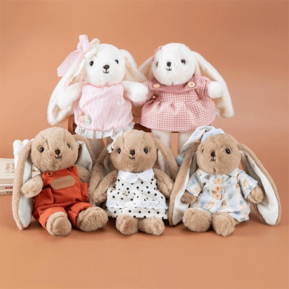 Clothed Bunny Stuffed Animal Rabbit Long Ear Rabbit Plushie Bunny Plush Toy  Girls Gift