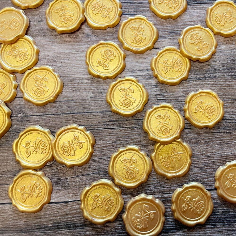 10 ks Personalizovaných samolepek s voskovou pečetí Nádherné DIY samolepky na svatební oznámení Kulaté samolepicí samolepky na pečetění obálek
