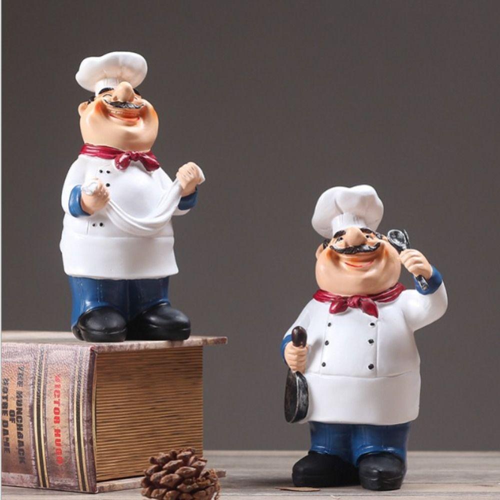 Handicraft Farmhouse Cake Shop Decor Model Chef Resin Figurines  Kids Birthday Gift