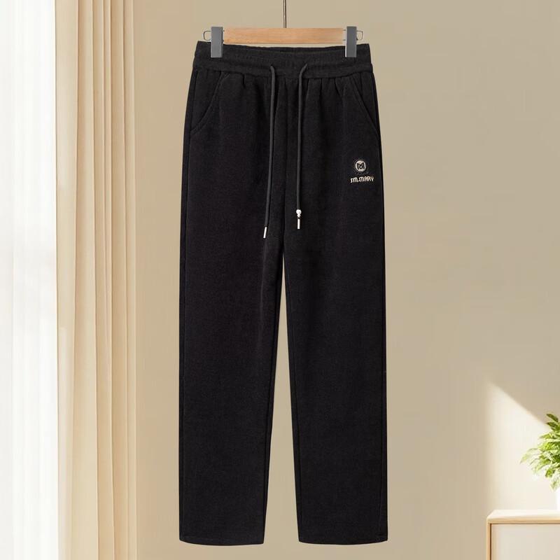 FENGXIAO Women's High-Waisted Plush-Lined Winter Casual Pants