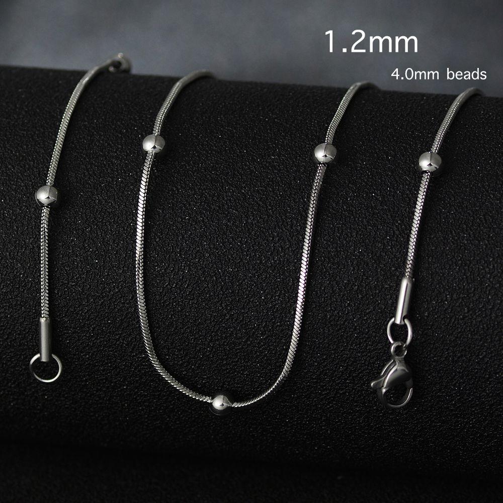 50cm Nuova Moda Catena in Acciaio Inossidabile 1,2-3mm Colore Argento Oro Rosa Collana Gioielli Placcatura Sottovuoto Accessori Choker Collare