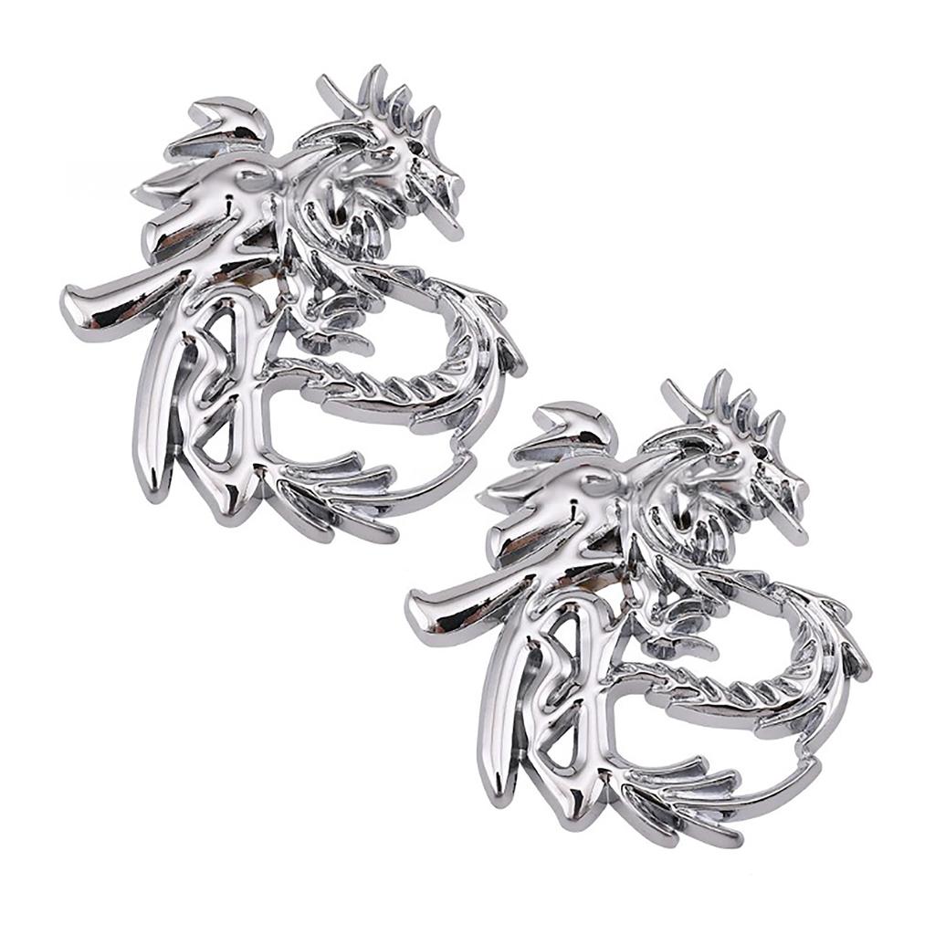 HAMILO Dragon Sticker 3D 3D Car Motorcycle Helmet Dress Up Metal Set of 2