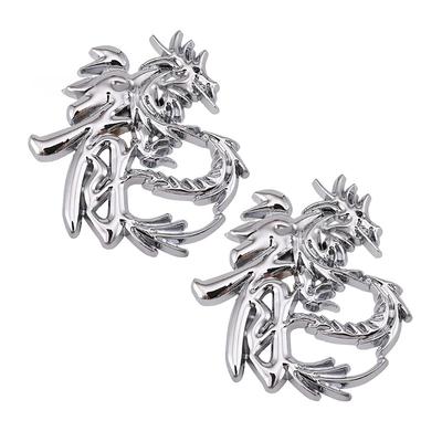 HAMILO Dragon Sticker 3D 3D Car Motorcycle Helmet Dress Up Metal Set of 2