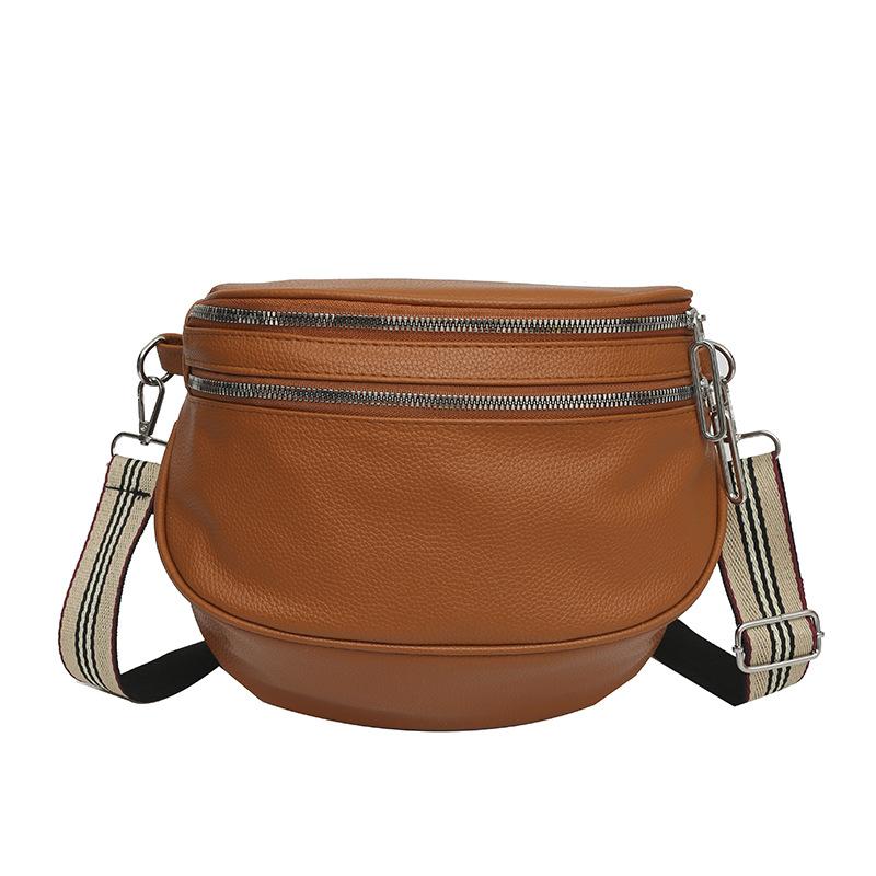 

Элегантные однотонные поясные сумки для женщин, роскошные поясные сумки на цепочке с застежкой-молнией, женская поясная сумка, женская сумка через плечо 24x9x20cm коричневый