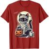 Mummy Black Cat Halloween Graphic Tee Cute Cartoon Kitten Trick Or Treat T-Shirt