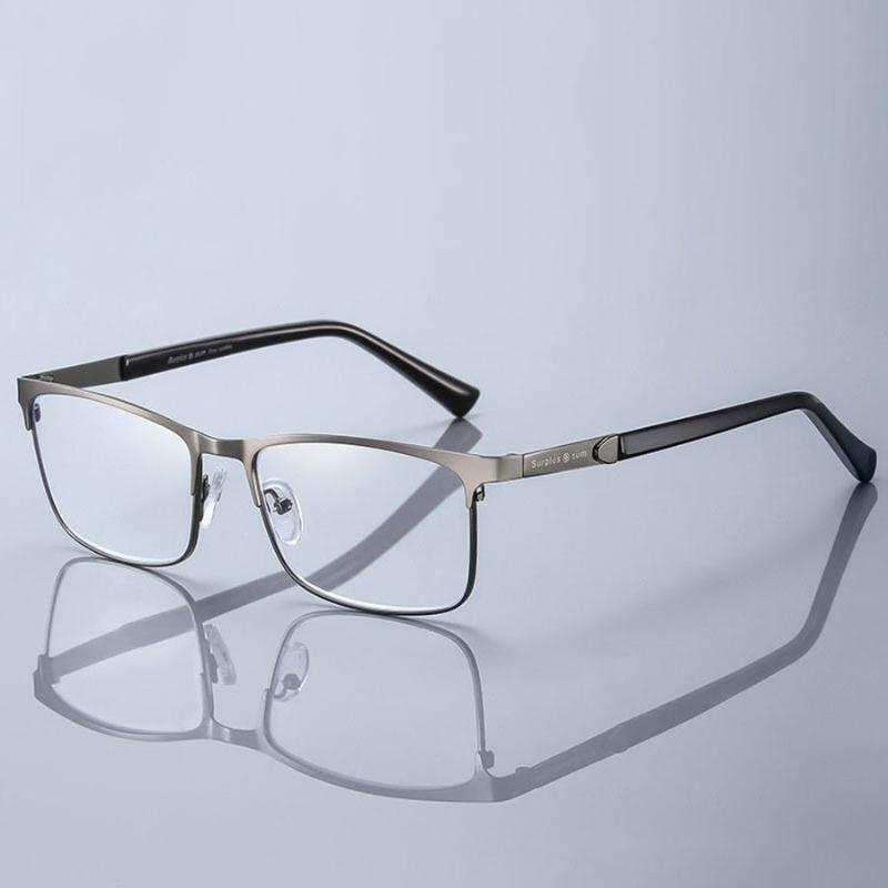 Classic Reading Glasses Metal Frame Men Anti Blue Light Business Presbyopic Glasses Optical Eyewear Vision Care +1.0~+4.0
