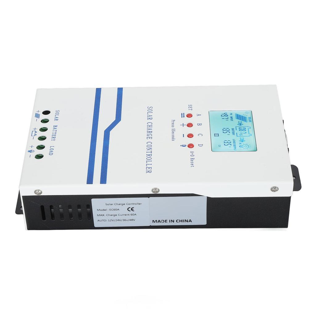 12V 24V 48V 60A Solar Charge Controller LCD Backlight Photovoltaic MPPT Solar Panel Regulator with LED Indicator