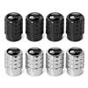 4PC Aluminium Car Tire Valve Stems Cap Gear-Shaped-Valve For Volkswagen TSI TDI R32 MK4 GTI Golf Polo Tiguan Passat Jetta Touran