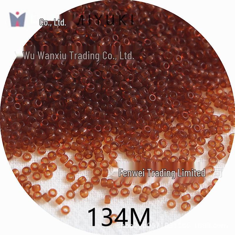 1.5mm Transparent Miyuki Glass Seed Beads for DIY Hairpins, Embroidery, and Bracelet Crafting.