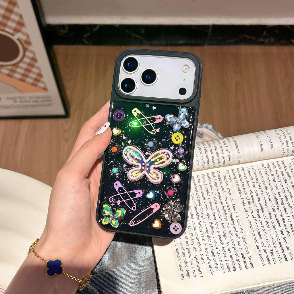 Luxury Butterfly Epoxy Case for iPhone 17 Pro Max/16 Pro