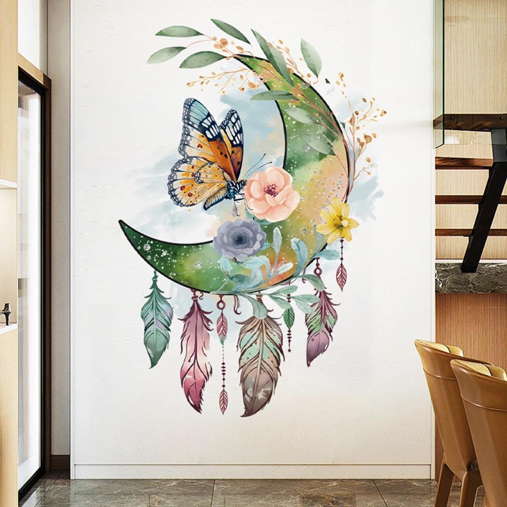 Butterfly Dreamcatcher Wall Sticker with Multi Layer 3D Texture and Waterproof Construction Designed for Unique Wall Styling